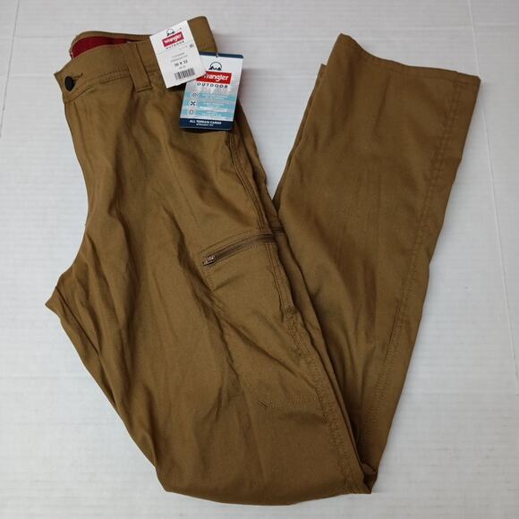 Wrangler Cargo Pants Size 30x32 Brown Straight Fit Stretch - Picture 1 of 7